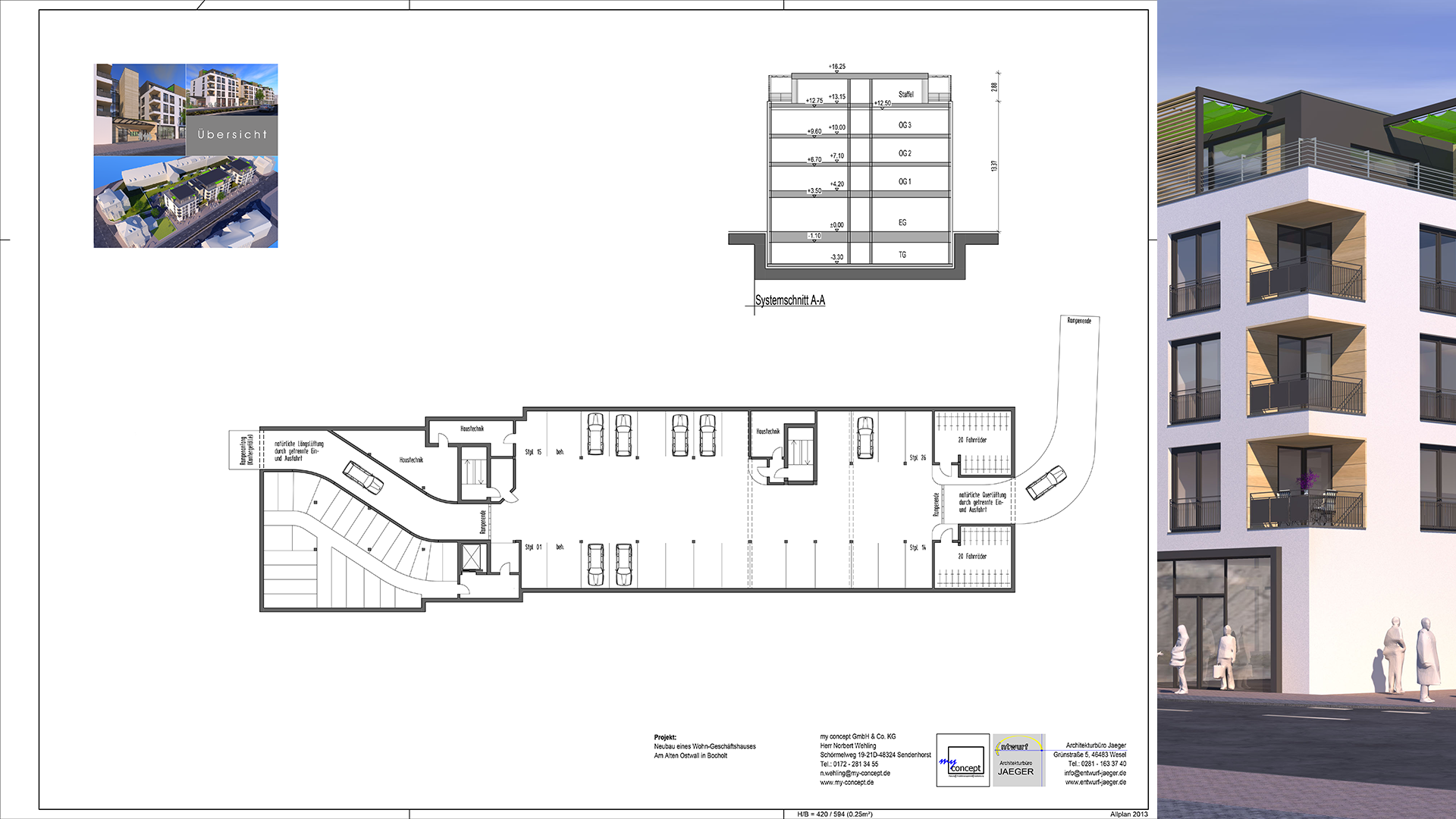 Grundriss E0 Tiefgarage