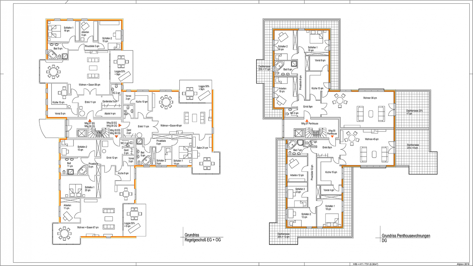 Grundrisse EG und Staffel