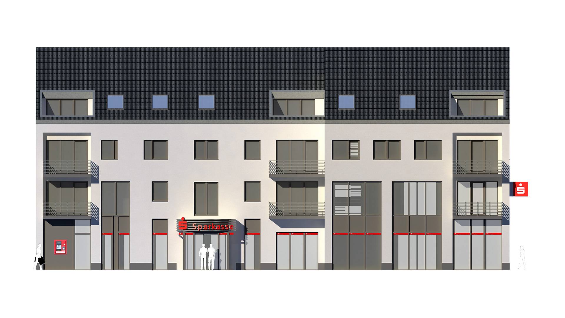 Entwurfsvariante Fassade Straße
