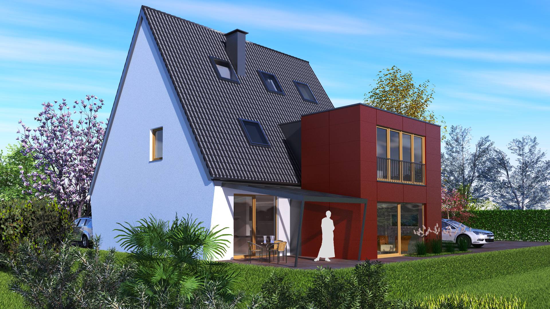 Visualisierung Entwurf Gartenperspektive